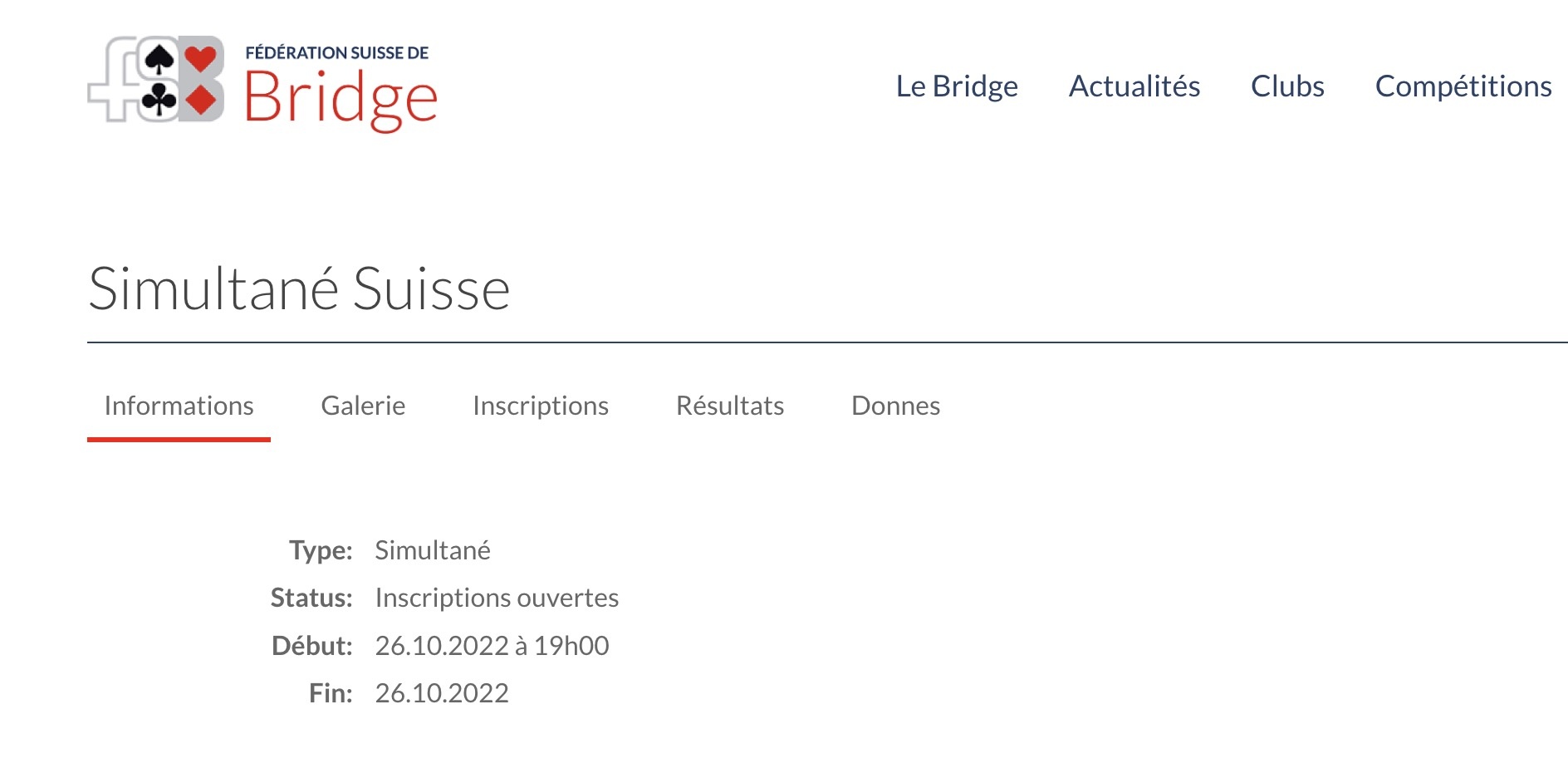 Simultané Suisse. 26.10.22, 19.00h